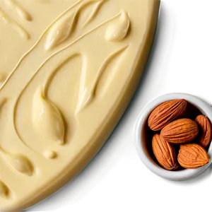 White Chocolate With Almonds PNG Nuw