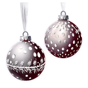White Christmas Ornaments PNG Ikf52