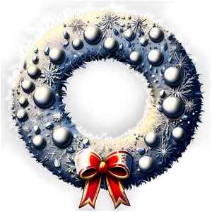 White Christmas Wreath Png 55 PNG image
