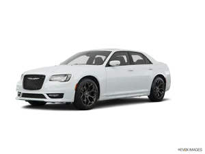 White Chrysler Sedan Profile PNG image