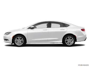 White Chrysler Sedan Profile View PNG image