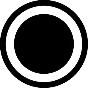 White Circle Black Background PNG image
