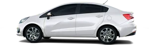 White Compact Sedan Car PNG image