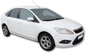 White Compact Sedan Isolated