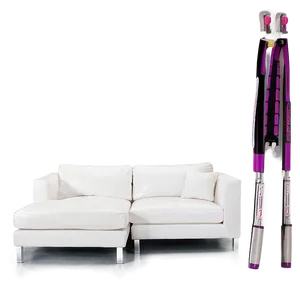 White Couch For Small Spaces PNG 06212024
