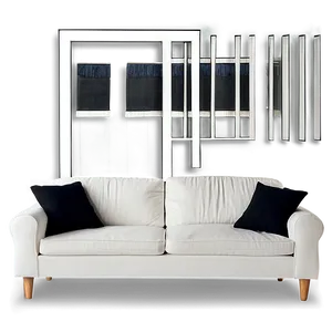 White Couch In Scandinavian Decor PNG Lpw79 PNG