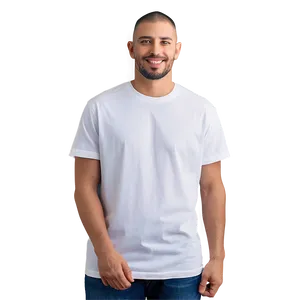 White Crew Neck T-shirt Png 05252024 PNG image
