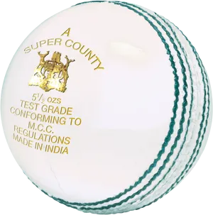 White Cricket Ball Super County PNG image