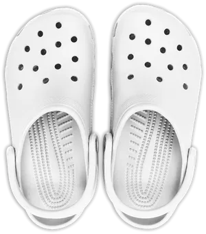 White Crocs Classic Clogs PNG image