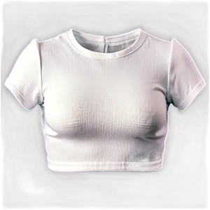 White Crop Top Shirt Png 05252024 PNG image