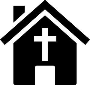 White Crosson Black Background