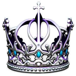 White Crown Outline PNG Ukm82 PNG