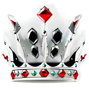 White Crown With Gems PNG Iqj