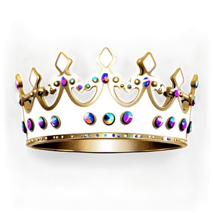 White Crown With Glitter PNG 89 PNG