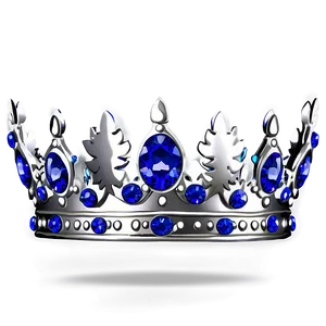 White Crown With Sapphires PNG Gan