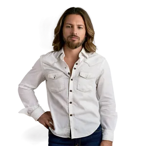 White Denim Shirt Png Irf PNG image