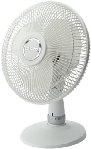 White Desk Fan Lasko Brand PNG image