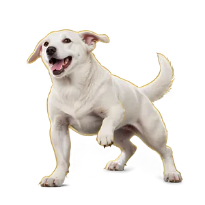 White Dog Barking Png 06272024 PNG image