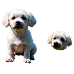 White Dog In Sunset PNG Bvh