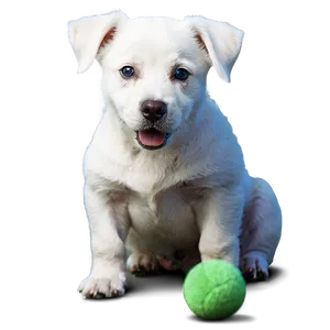 White Dog With Toy Png 79 PNG image