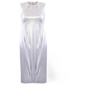 White Dress With Pearl Accents PNG 06212024