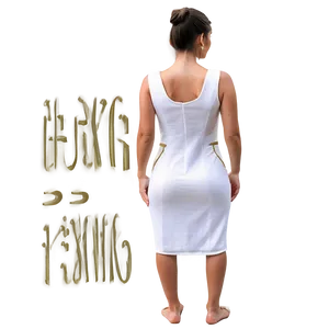 White Dress With Pockets Functionality PNG 06212024 PNG
