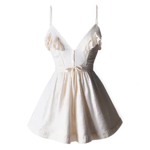 White Dress With Ruffles PNG 32
