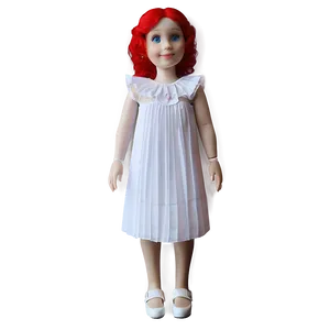 White Dress With Ruffles PNG 81