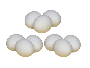 White Eggs Against Black Background