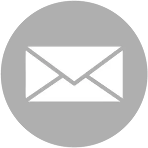 White Email Icon Circle Background PNG
