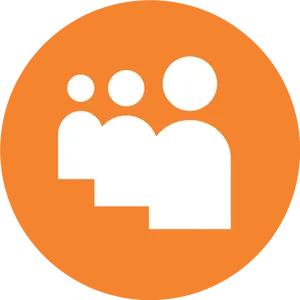 White Email Icon Orange Background PNG