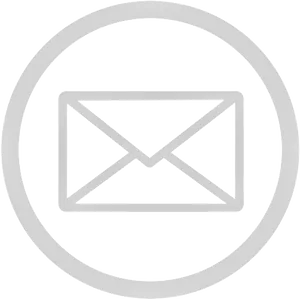 White Email Icon Simple Design PNG image