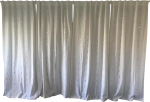 White Embroidered Curtains PNG image