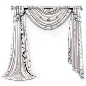 White Embroidered Curtains Png 36 PNG image