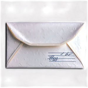 White Envelope With Corner Embossing PNG 55