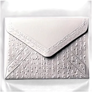 White Envelope With Corner Embossing PNG Yur55