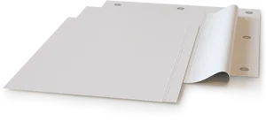 White Fabric Swatches Binder PNG image