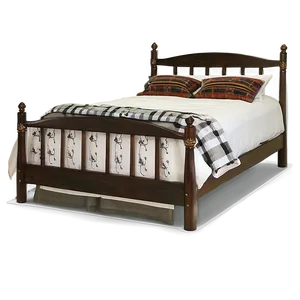 White Farmhouse Bed PNG 80