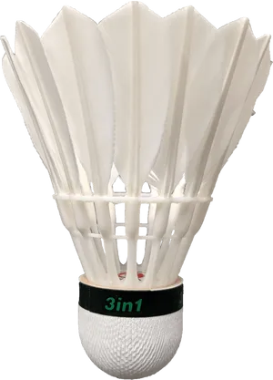White Feather Badminton Shuttlecock PNG image