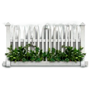 White Fence And Greenery PNG 06272024