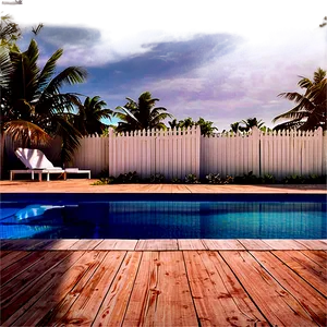 White Fence Around Pool Area PNG 53 PNG