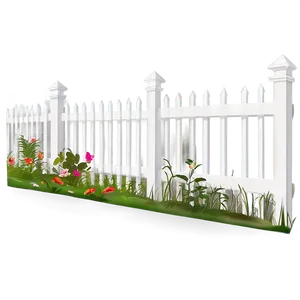 White Fence Border Design PNG Ogt PNG
