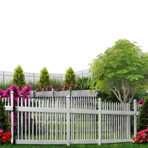 White Fence For Backyard Png 06272024 PNG image