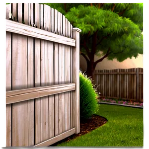 White Fence For Backyard Png Nrn95 PNG image