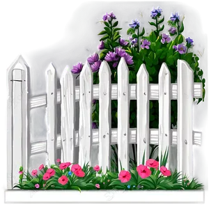 White Fence For Cottage Garden PNG Oxy35 PNG