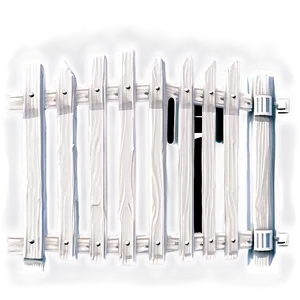 White Fence Gate Design Png 06272024 PNG image