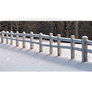 White Fence In Winter Scene Png Rkr76 PNG image