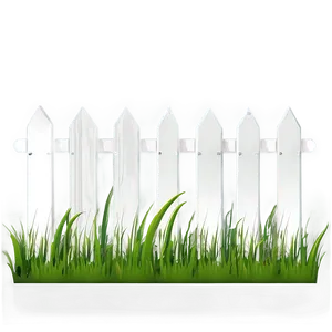 White Fence On Green Grass Png Wto59 PNG image