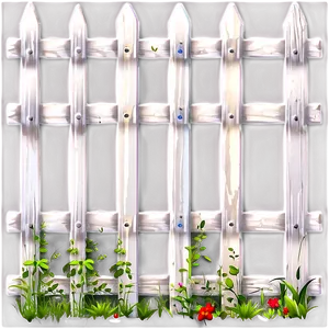 White Fence Shadow Effect PNG 06272024