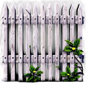White Fence Shadow Effect PNG 06272024